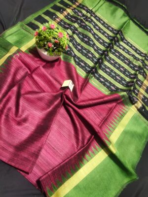Tussar Ghicha Silk Saree - Image 5