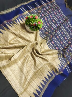 Tussar Ghicha Silk Saree - Image 10