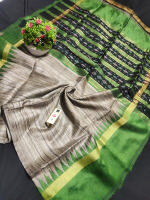 Tussar Ghicha Silk Saree - Image 12