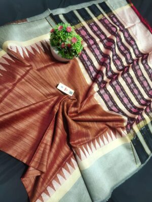 Tussar Ghicha Silk Saree - Image 2