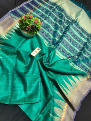 Tussar Ghicha Silk Saree - Image 22