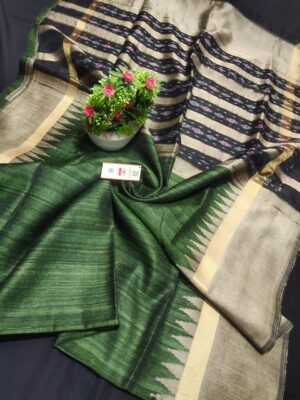 Tussar Ghicha Silk Saree - Image 20
