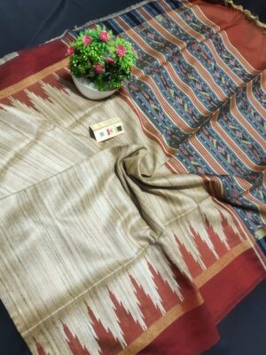 Tussar Ghicha Silk Saree