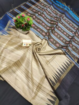 Tussar Ghicha Silk Saree - Image 6