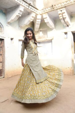 Long Kurta Skirt Set - Image 2