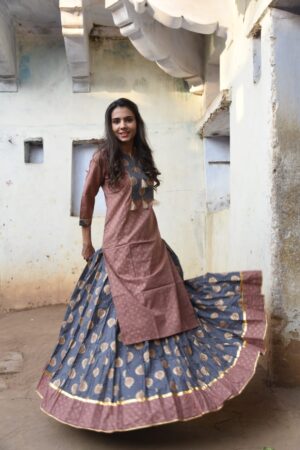 Long Kurta Skirt Set - Image 3
