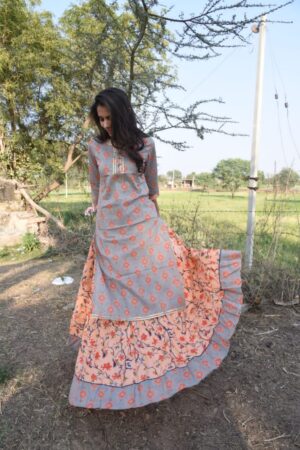 Long Kurta Skirt Set - Image 4