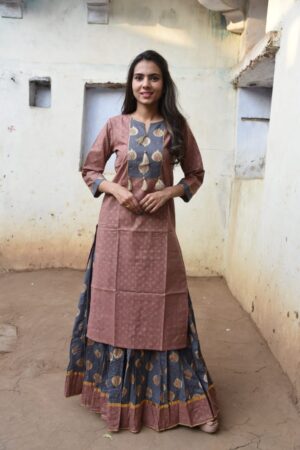 Long Kurta Skirt Set - Image 21