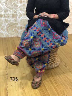 Hand crafted Phulkari Patiyala Salwar