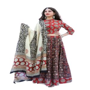 Cotton Long Skirt with Blouse - Image 7