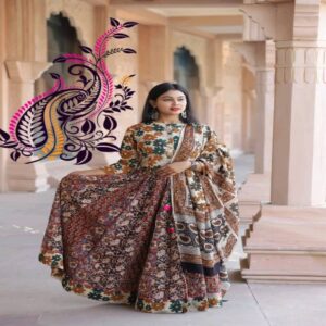 Cotton Long Skirt with Blouse - Image 11