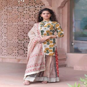 Cotton Long Skirt with Blouse - Image 8