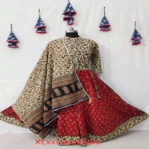 Cotton Long Skirt with Blouse - Image 14