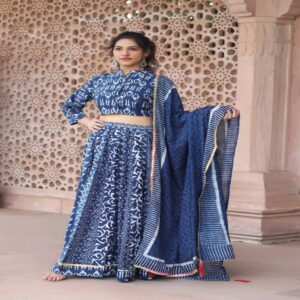 Cotton Long Skirt with Blouse - Image 22