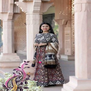 Cotton Long Skirt with Blouse - Image 24