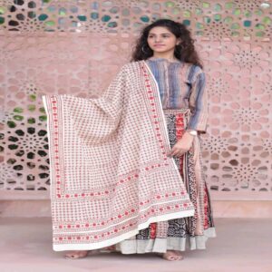 Cotton Long Skirt with Blouse - Image 26