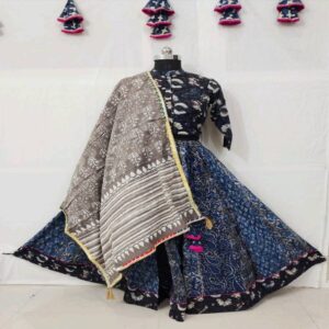 Cotton Long Skirt with Blouse - Image 27