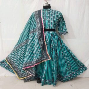 Cotton Long Skirt with Blouse - Image 47