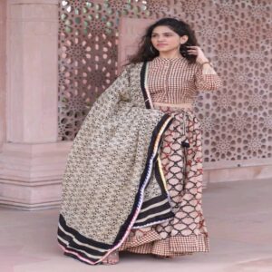 Cotton Long Skirt with Blouse - Image 52
