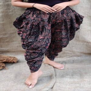 Dhoti Pant with Ajrakh Print - Image 3
