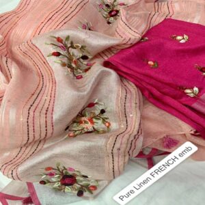 Pure Linen Saree - Image 12