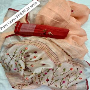 Pure Linen Saree - Image 16