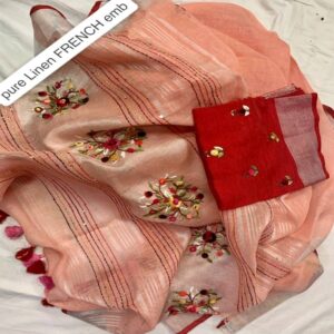 Pure Linen Saree - Image 5