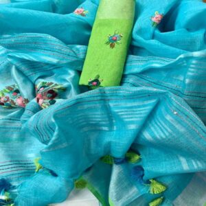Pure Linen Saree - Image 6