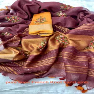 Pure Linen Saree - Image 7