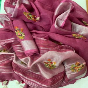 Pure Linen Saree - Image 8