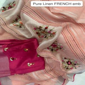Pure Linen Saree - Image 9