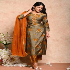 Muslin Kurta Pant Dupatta Set - Image 10