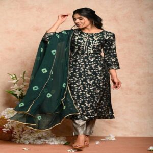 Muslin Kurta Pant Dupatta Set - Image 14