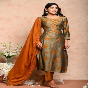 Muslin Kurta Pant Dupatta Set - Image 22
