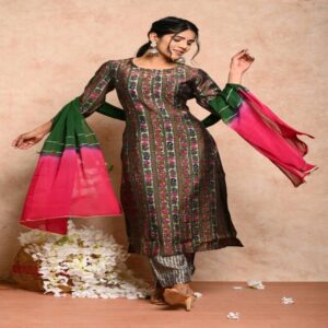 Muslin Kurta Pant Dupatta Set - Image 25