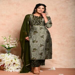Muslin Kurta Pant Dupatta Set - Image 33