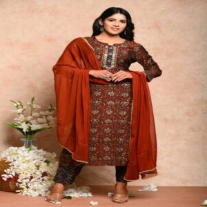 Muslin Kurta Pant Dupatta Set - Image 35
