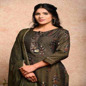 Muslin Kurta Pant Dupatta Set - Image 4