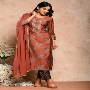 Muslin Kurta Pant Dupatta Set - Image 46