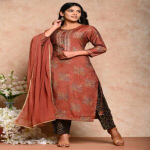 Muslin Kurta Pant Dupatta Set - Image 6