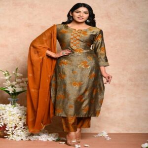 Muslin Kurta Pant Dupatta Set - Image 9