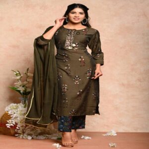 Muslin Kurta Pant Dupatta Set - Image 53