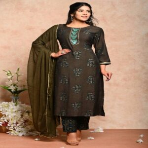 Muslin Kurta Pant Dupatta Set - Image 54