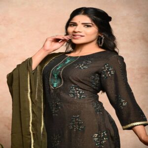 Muslin Kurta Pant Dupatta Set - Image 55