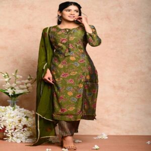 Muslin Kurta Pant Dupatta Set - Image 56