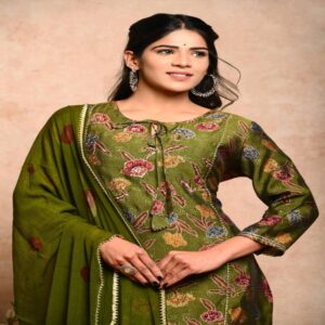 Muslin Kurta Pant Dupatta Set - Image 58
