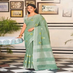 Linen Cotton Sarees - Image 6