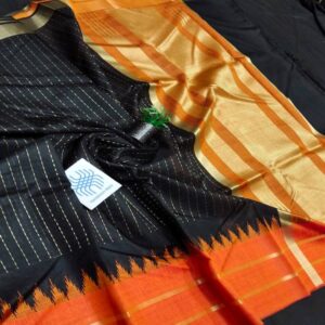Semi Raw Silk Saree from Chattisgarh - Image 10