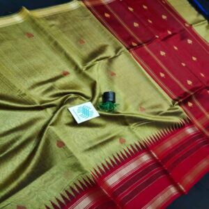 Semi Raw Silk Saree from Chattisgarh - Image 17
