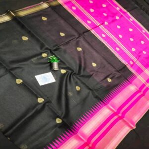 Semi Raw Silk Saree from Chattisgarh - Image 25